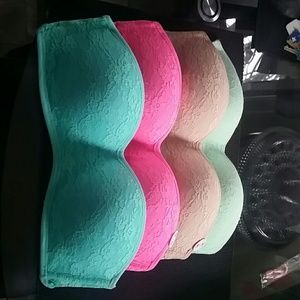 4 BRAND NEW W TAGS Lace Bandeaus