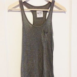 Gray tank top.