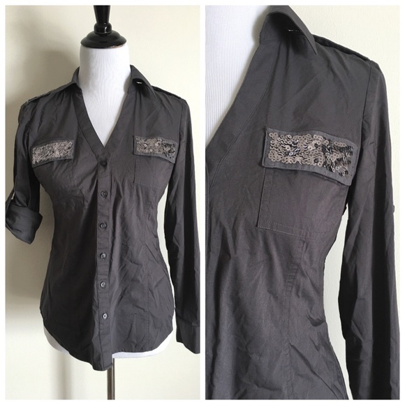 Express adjustable sleeve dress shirt