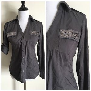 Express adjustable sleeve dress shirt