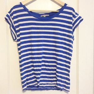 Blue and White Striped Tee