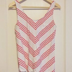 Red and White Chevron Tank