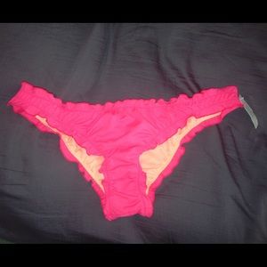 VS pink bathing suit cheeky bottoms scrunchy NWT