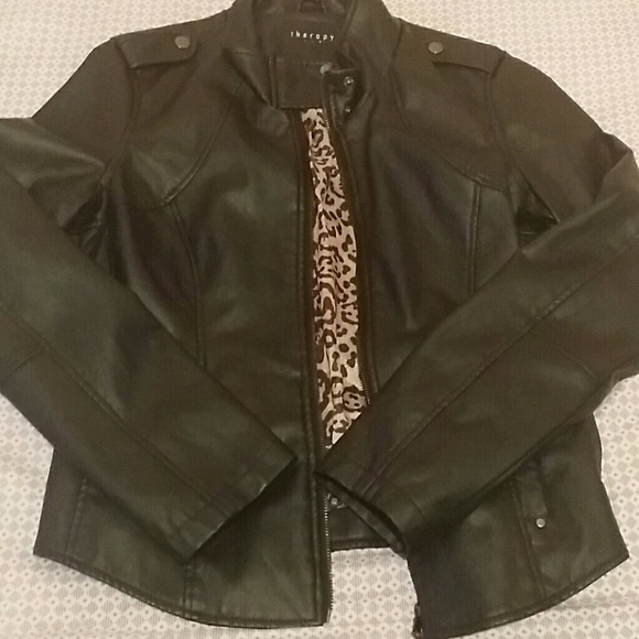 Faux leather jacket