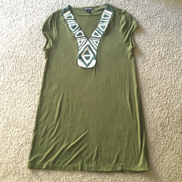 Green shirt and dress you can wear it as both.