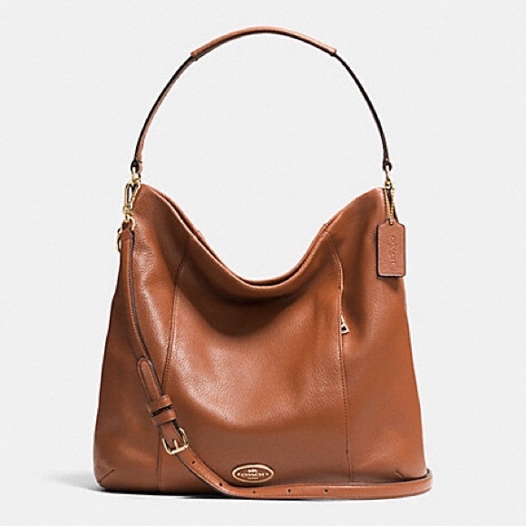 Pebbled leather hobo shoulder crossbody