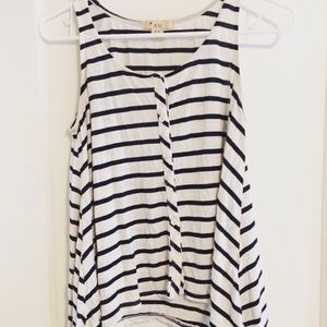 Blue and White Striped Tank