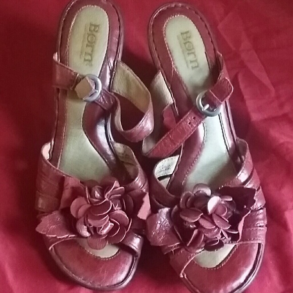 Red born sandals