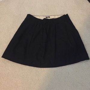 JCrew black cotton skirt with lining.