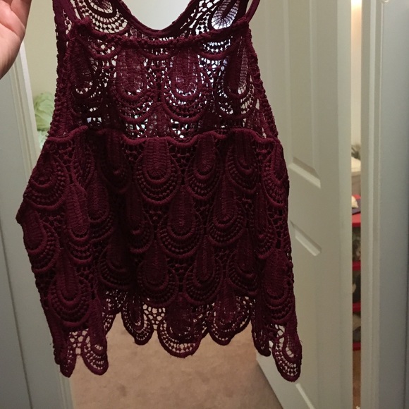 Burgundy crop top