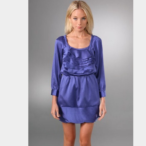 Silk 3/4 Sleeve Party Dress