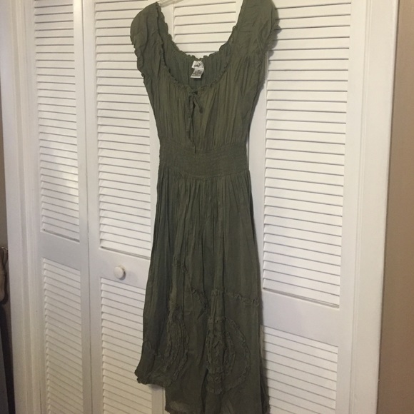 Olive Green Casual Dress