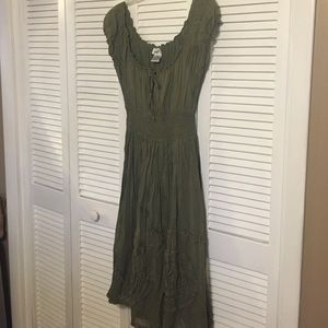 Olive Green Casual Dress