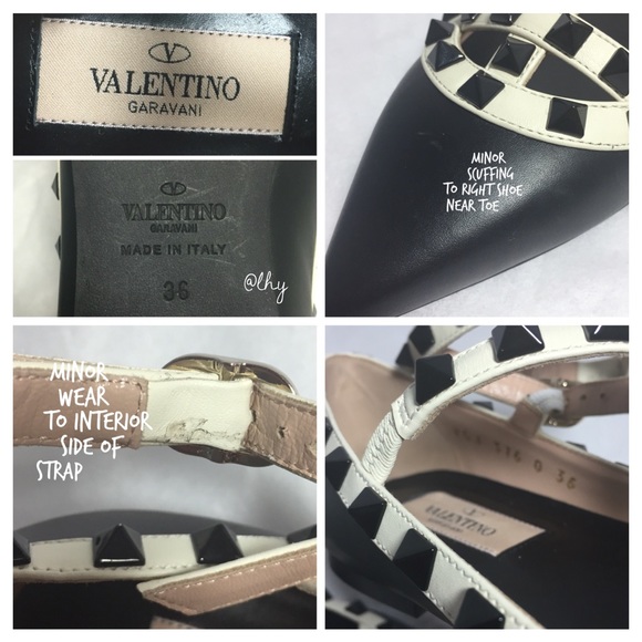 VALENTINO ROCKSTUD COLORBLOCK CAGE FLATS - 36 - Picture 3 of 4