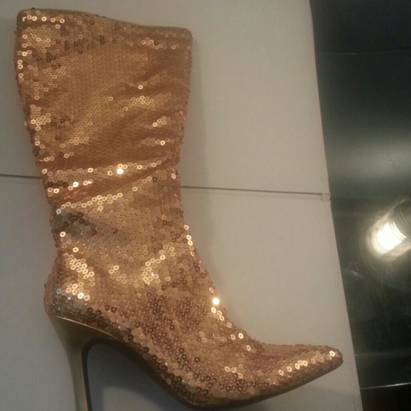Sequin boots,  New