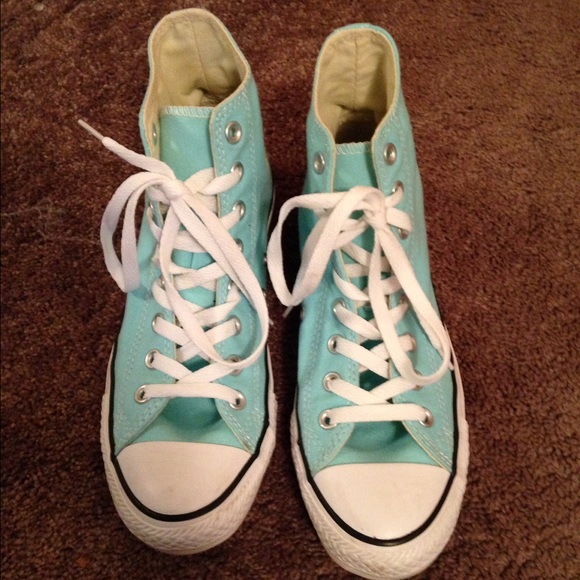 light blue high top converse