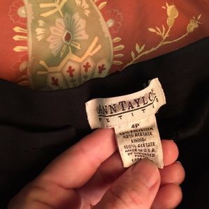 Anne Taylor black wide leg slacks petite