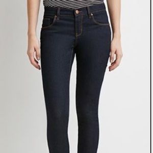 dark forever 21 skinny jeans