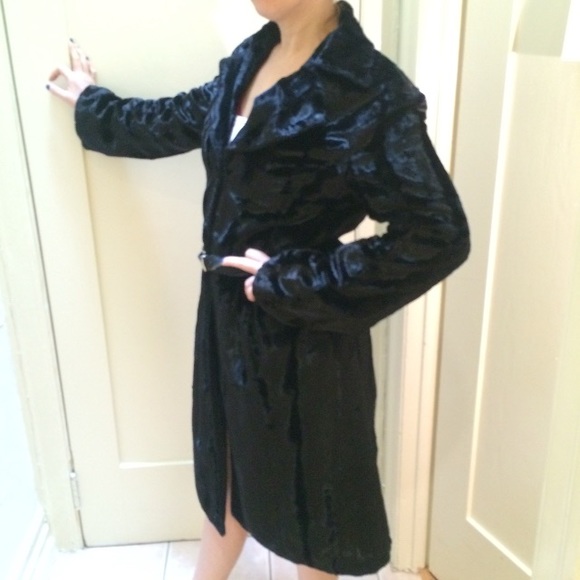 Guess Faux Fur Black Coat