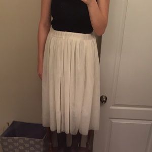 White tulle skirt
