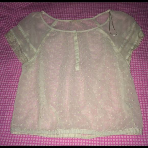 Ladies America eagle blouse size medium lace