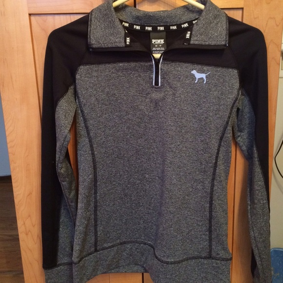 PINK Victoria's Secret Tops - PINK Athletic Half-Zip Long Sleeve