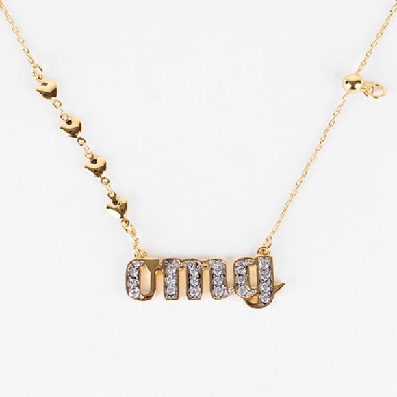 Juicy Couture OMG Gold Pave Necklace