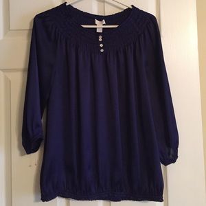 Chico's blue blouse