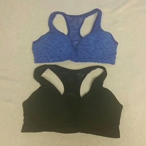 2 Pink pushup sport bras