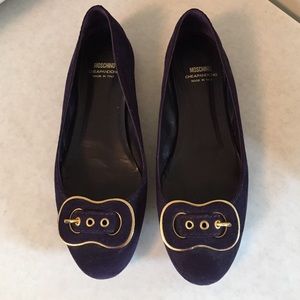 Moschino 'Cheap & Chic' flats in purple suede