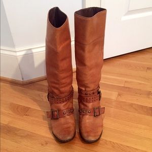 Aldo gen. leather boots with stylish buckle 7us 37