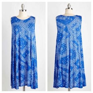 Modcloth blue bandana dress