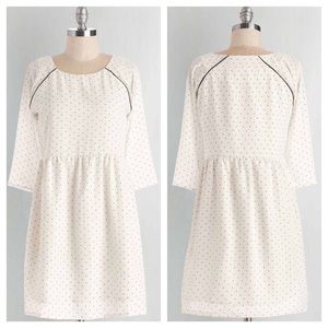 Modcloth tiny star print baby doll dress small