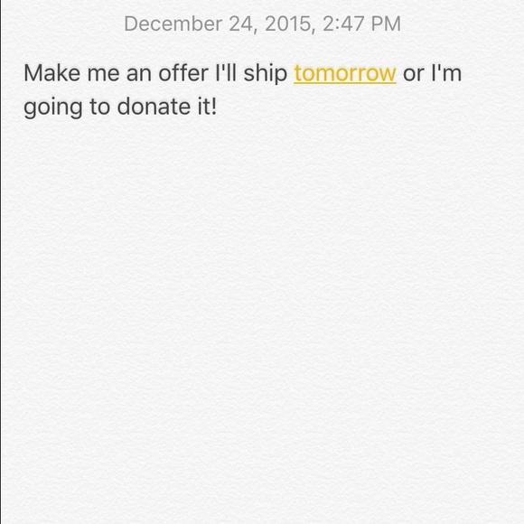 Make me an offer and I'll ship tomorrow!