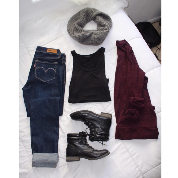 Burgundy cardigan