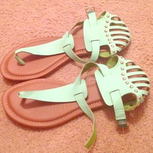 Mint green sandals
