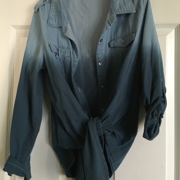 ombré Jean top. fits xl