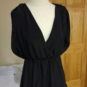 Womens Black peplum like blouse
