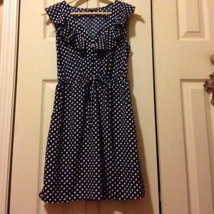 Navy blue and white dress small