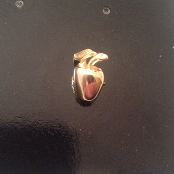 Gold apple vintage pin