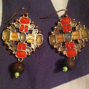 Geometric tribal earrings
