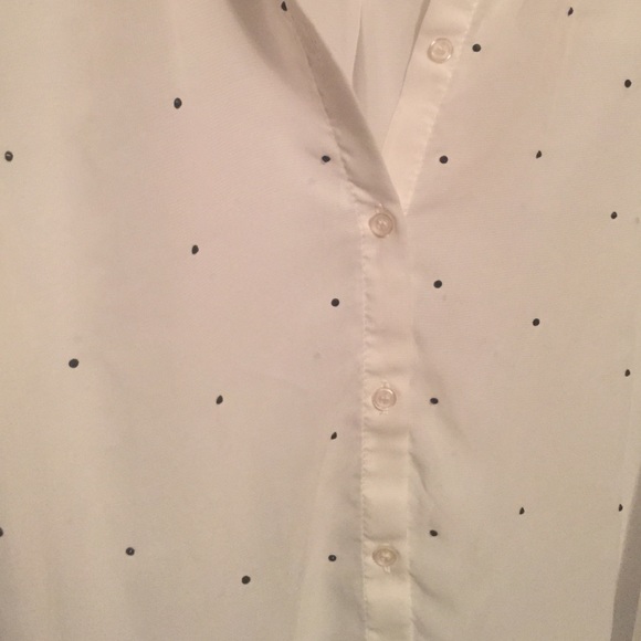 White Polka Dot Blouse - Picture 2 of 2