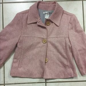 Pink wool winter jacket