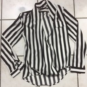 Striped open front top