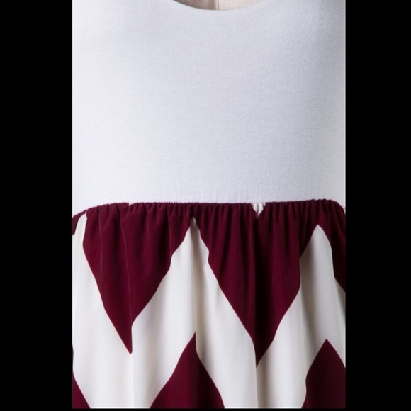 🆕 Gorgeous Maxi Dress with Tank Top Chevron Skirt - Picture 4 of 4