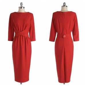 Modcloth Tatyana red dress small