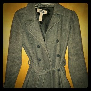 Wool blend grey pea coat