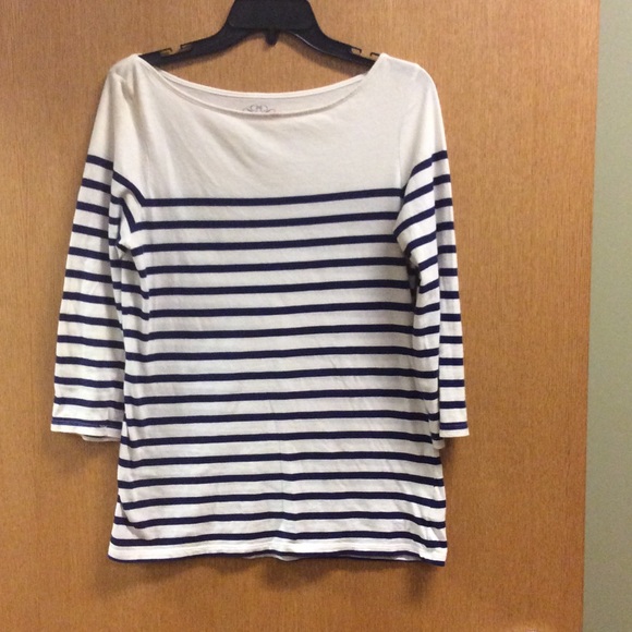 ❌SOLD✨❌Old Navy Blue and white striped long sleeve - Picture 3 of 3
