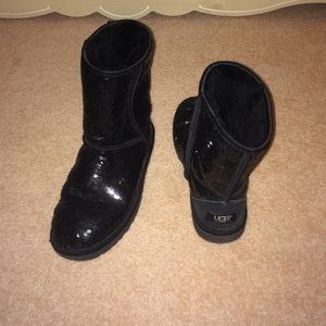 Black sequin uggs