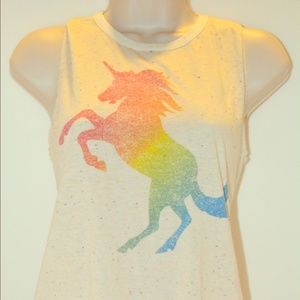 🌈 Rainbow Unicorn 🌈 Tank Top, Size Small (Adult)